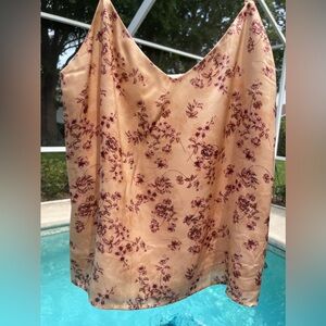 L'AGENCE Jane Floral Print 100% Silk Spaghetti
Strap Tank Top size XS